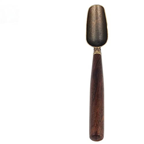 Teelöffel Metall Teelöffel Edelstahl Ebony Palisander Tee-Set Bambus Tee Schaufel Tee-Zeremonie Zubehör Werkzeug, GYDHJSSJ von GYDHJSSJ
