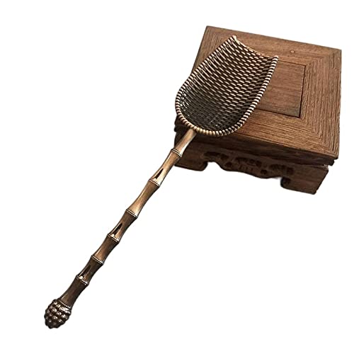 Teelöffel Retro Bronze Chinesische Teelöffel Kupfer Grüner Tee Schaufel Löffel Tee Blätter Chooser Halter Chinesische Kongfu Tee Werkzeuge Zubehör, GYDHJSSJ von GYDHJSSJ