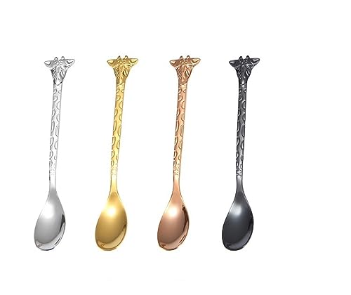 Teelöffel Teelöffel Fruit Coffee Tea Dessert Cake Löffel Gold Geschirr Küchenutensilien (Gold), GYDHJSSJ, schwarz von GYDHJSSJ