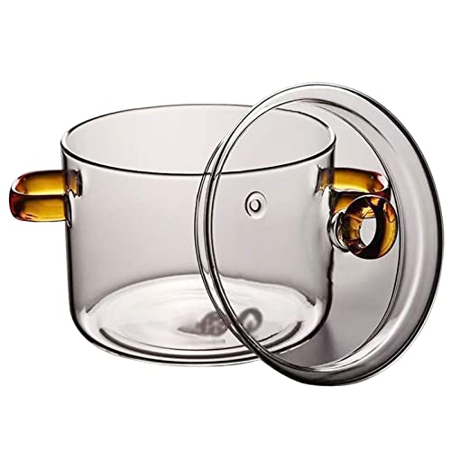 Topf Hitzebeständig Glas Suppe Porridge Topf Kochgeschirr mit Abdeckung Suppentopf für Suppe Kochen Hochtemperatur Tee Waschen Tee Set Zubehör Tee Tasse Utensilien, GYDHJSSJ von GYDHJSSJ
