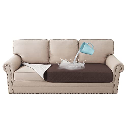 GYHH 100% Wasserdichter Sofabezüge Schonbezug Für Hunde wasserdichte Sofa Überwürfe Mit Rutschfester Rückseite Für Verschütten,Abnutzung Und Riss Schützen (Brown,3 Sitzer) von GYHH