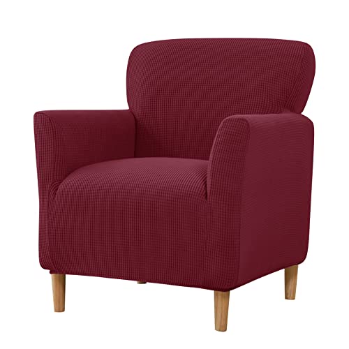 GYHH Sofa Überwürfe Sofabezug, Sofahusse Sofa Abdeckung Hussen Wannensesselhussen | Accent Stuhlhussen Mit Armlehnen | Lounge Tub Sessel Stuhl Schonbezug (20# Wine Red) von GYHH