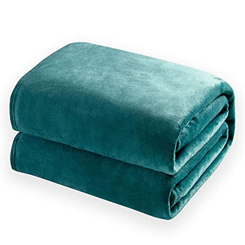 Kuscheldecke Sofa Decken Grau -Flanell-Fleece-Decke, Kleine Fleecedecke Für Couch Weich Und Warm, Decke Flauschig Als Sofadecke Couchdecke (Teal,130 * 150cm) von GYHH