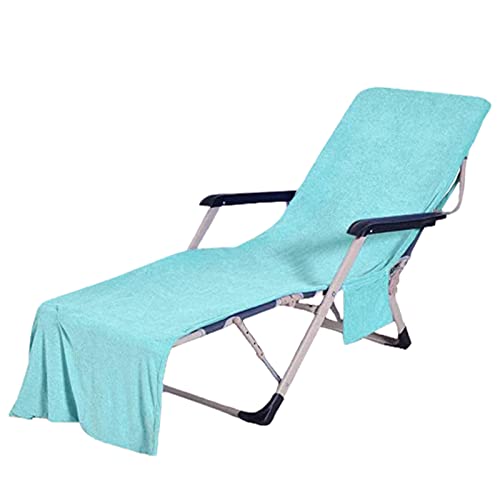 Mikrofaser Handtücher Handtuch Strandhandtuch Liegenbezug Strandtuch-Schnelltrocknend/Mehrere Taschen/Leicht/für Pool Sun Beach Hotel Garden (Lake Blue) von GYHH