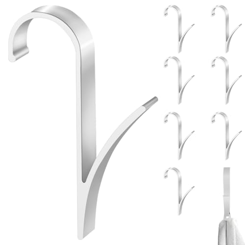 GYHWOFUL 8 Stück Heizkörper Handtuchhalter Haken - Aluminium, Wasserdicht und Langlebig, Handtuchhalter Heizkörperhaken, Bad Mehrzweckhaken von GYHWOFUL
