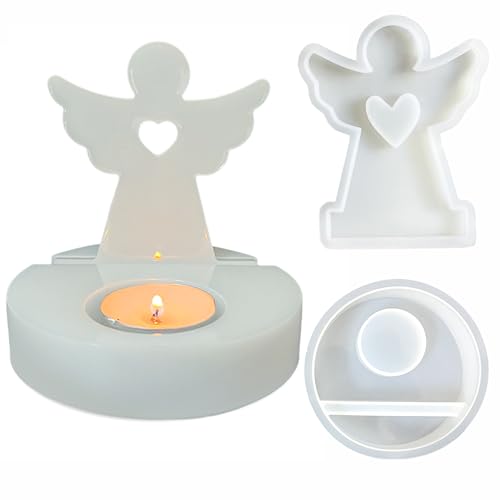 GYWOFUL Engel Silikonform - 3D Liebevoll Kerzenhalter Mit Base - Epoxidharz Formen - DIY Silikonformen Gießformen für Osterdeko Weihnachten Bastelarbeiten GYWOFUL Engel Silikonform - 3D Liebevoll Kerzenhalter Mit Base - Epoxidharz Formen - DIY Silikonformen Gießformen für Osterdeko Weihnachten Bastelarbeiten von GYHWOFUL