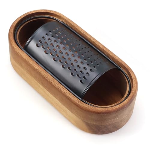 Box Käsereibe mit Behälter Edelstahl Parmesan Käsereibe Zerkleinerer (ohne Griff) von GYJZZW