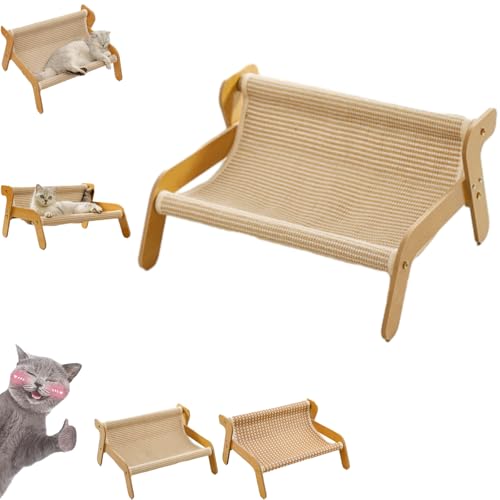 Katzenkratzcouch, modernes Kätzchen-Kratz-Lounge-Sofa mit Wellpappe, Möbelschutz für Indoor-Katzen, wendbares Design, Katzenbett und Spielplatz (A) von GYJZZW