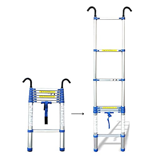 GYKOZY Teleskoppiladdergerade Leiter mit Dachleitern Foldisteps Industry Haushalts-Mehrzweckleiter/a/1,5 m von GYKOZY