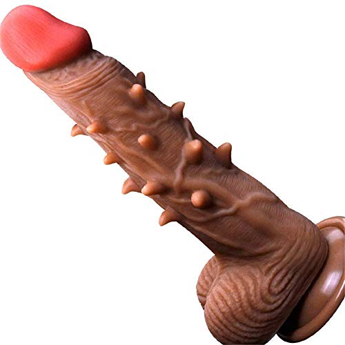 GYLEJWH Doppelschicht-Silikondildo, Dilos Wasserdicht Anus Mit Vibrationsfunktion Dilos, Geschlecht Weiblich Männlich Spielzeug Große Größe Mit Saugnapf 22Cm von GYLEJWH