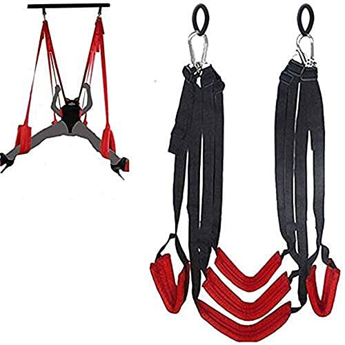 GYLEJWH Freestyle Sex Erotische Liebesschaukel, Sex-Schaukel SM Bondage Kit Männer Und Frauen Lieben Sex Liebesschaukel Sex-Spielzeug Rot von GYLEJWH