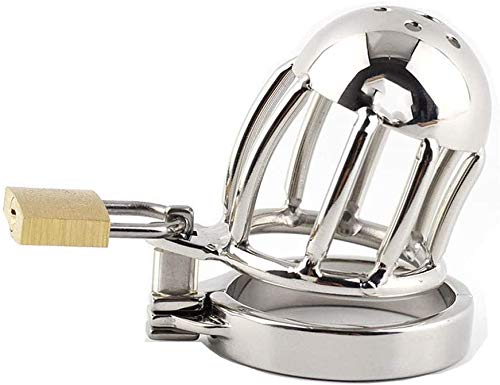 GYLEJWH Keuschheitskäfig Chastity Cage Penis-Käfig Käfig Penis - Schloss Small Steel Cock Cage Male Chastity Device Short Model 926,Ring 50mm GYLEJWH Keuschheitskäfig Chastity Cage Penis-Käfig Käfig Penis - Schloss Small Steel Cock Cage Male Chastity Device Short Model 926,Ring 50mm von GYLEJWH