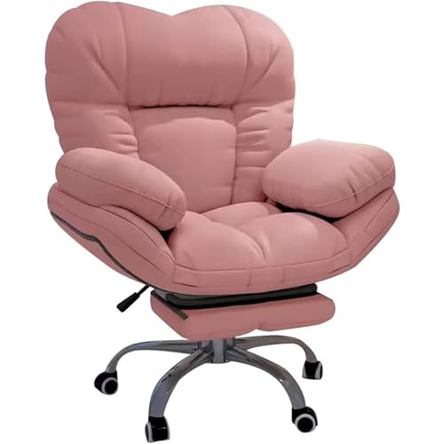 GYLRFA Lazy Sofa Recliner,Ergonomischer Bürostuhl,bequemer Schreibtischstuhl Liegestuhl Mit Fußstütze Und Lordosenstütze Home-Office-Stuhl 360-Grad-Drehung, Verstellbare Rückenlehne Sessel von GYLRFA