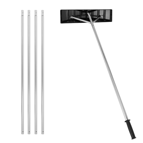 GYMAX Schneeschaufel 148-608cm, Verstellbarer Aluminium Schneeschieber mit großer Klinge, rutschfestem Griff, Schneeräumer, Dachschneeräumer für Dach & Auto GYMAX Schneeschaufel 148-608cm, Verstellbarer Aluminium Schneeschieber mit großer Klinge, rutschfestem Griff, Schneeräumer, Dachschneeräumer für Dach & Auto von GYMAX