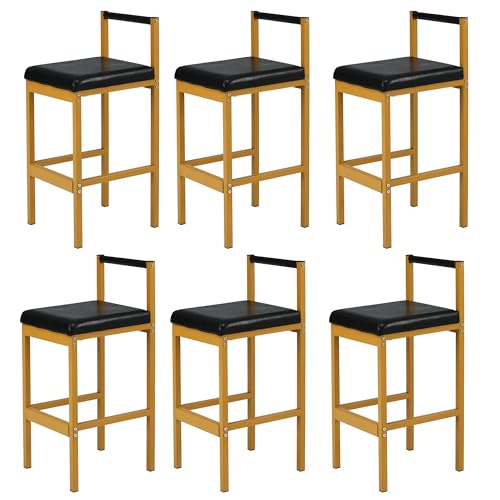 GYNGTLC Klappbarer Tabelle, Multifunktionaler ausziehbarer Tabelle, Beweglicher Tabelle, AusziehbarerTabelle (Schwarz und Gold 6 Stühlen) von GYNGTLC