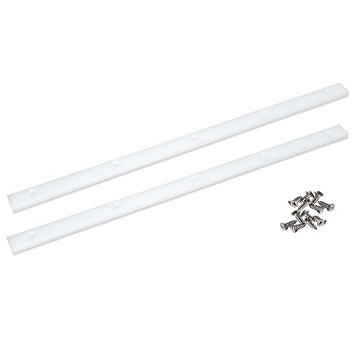 GYOFFULL UHMW Kreuzschnittschlitten für Tischsäge, Kunststoff, 1,9 x 1,9 x 43,2 cm, mit vorgebohrten Löchern und Schrauben, ideal für U-Schienen, Holzbearbeitung, Gehrungsschlitze, Frästisch und von GYOFFULL