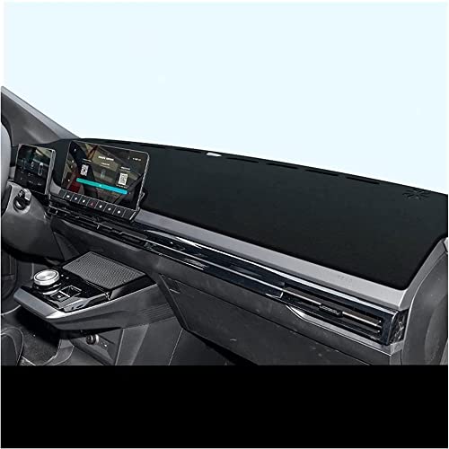 GYORI Auto Armaturenbrett Abdeckung Matte für MG 4 MG4 EV Electric EH32 Mulan 2022-2024 LHD, Dash Sonnenschutz Pad Mittelkonsole Anti-Rutsch Instrumententafel Teppiche Zubehör,A/Lhd Black von GYORI