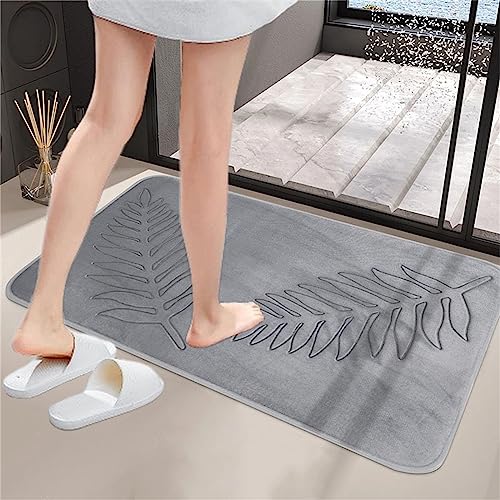 GYORI Memory Foam Badematte Badteppich Saugstark rutschfeste Badematte Duschvorleger rutschfest Badvorleger rutschfest Waschbar Duschvorleger Schnelltrocknend Mikrofaser Badvorleger von GYORI