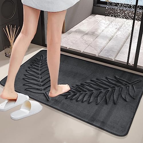 GYORI Memory Foam Badematte Badteppich Saugstark rutschfeste Badematte Duschvorleger rutschfest Badvorleger rutschfest Waschbar Duschvorleger Schnelltrocknend Mikrofaser Badvorleger von GYORI