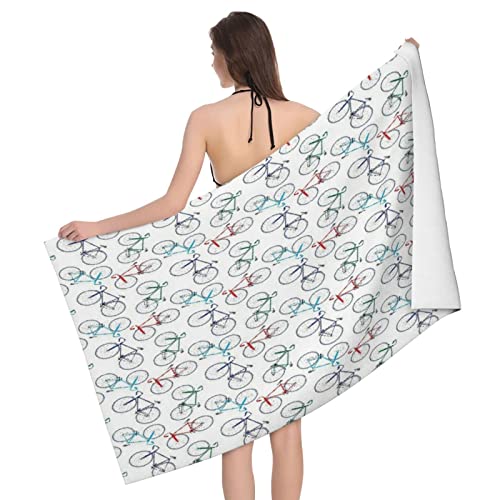 GYORI Mikrofaser Strandtuch Fahrrad Handtuch Groß 100x200 cm Muster Strandtuch 3D Badetuch Strandhandtuch Schnell Trocknendes Weiches Strandlaken, Saunatuch, Reisehandtuch, Badehandtuch von GYORI
