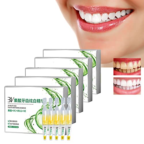 GYORI TLOPA Ampoule Toothpaste, TLOPA Ampoule Essence Toothpaste, TLOPA Ampoule Dental Serum, 3V Fruit Acid Teeth Whitening Disposable Essence Toothpaste Removal of Tartar and Plaque von GYORI