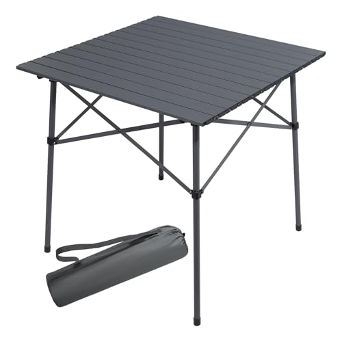 GYPWAN Campingtisch Klapptisch, Camping Aluminium Klapptisch Camping Tisch Faltbarer Picknick-Tisch Tragbarer Gartentisch für Camping Picknick Kochen Garten Wandern Reisen,Schwarz von GYPWAN