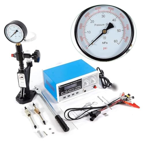CR-C Multifunktions-Diesel-Common-Rail-Injektor-Tester + S60H-Düsenprüfer, Common-Rail-Drucktester-Reparaturwerkzeug mit Dual-Skala-Messgerät, für Automobile, Traktoren von GYQSSD