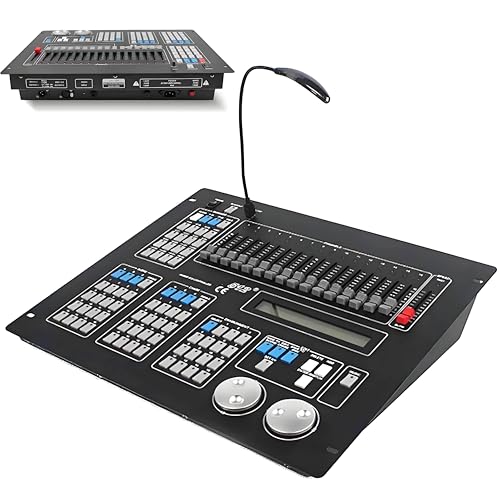 GYQSSD DMX-Controller, DMX-512-Konsole, 16-Kanal-DJ-Lichtcontroller, Bühnenlicht-Konsole, Lichtmischpult zur Bearbeitung von Bühnenlichtprogrammen von GYQSSD
