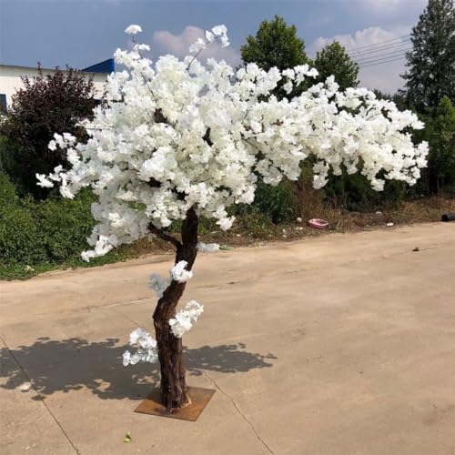GYQSSD Große weiße künstliche Kirschblütenbäume, lebensechter Baum, Party, Hochzeit, Zuhause, Decnbor, künstliche Pflanze, Seidenblumen-simulierter Kirschblütenbaum,Extended-1.8x1m von GYQSSD