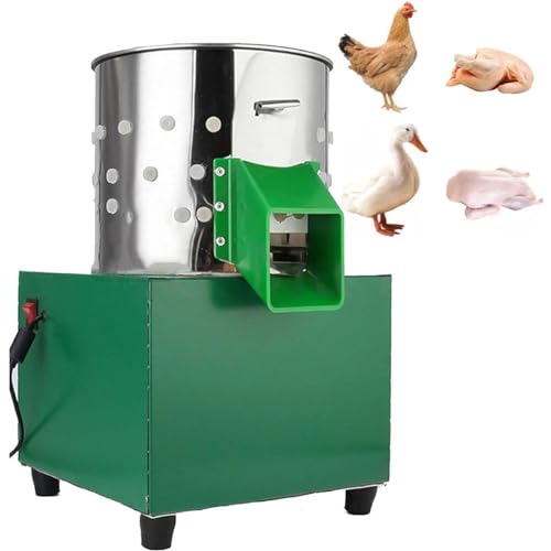 GYQSSD Kommerzieller Hühnerzupfer, automatischer Geflügelfederzupfer, Edelstahl-Federzupfmaschine für die Zucht von Schlachthausgeflügel, Ente, Truthahn, Wachtel von GYQSSD