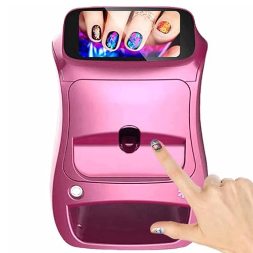 Nail-Art-Drucker – Digitaler mobiler Nail-Art-Drucker, kabellose und automatische Nail-Art-Maschine, unterstützt WiFi/Heimwerken, 10-Sekunden-Malerei, Schönheits - für die Nägel von Mädchen zu Hause von GYQSSD