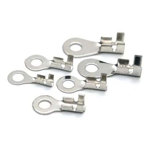GYQYJPFZM 1000Pc Auto Splices Ring Round Terminal Crimping Loose Pin Wiring Tab Copper Opening Nose End DJ431-6D 2.5-4mm2 Thick 0.8mm von GYQYJPFZM