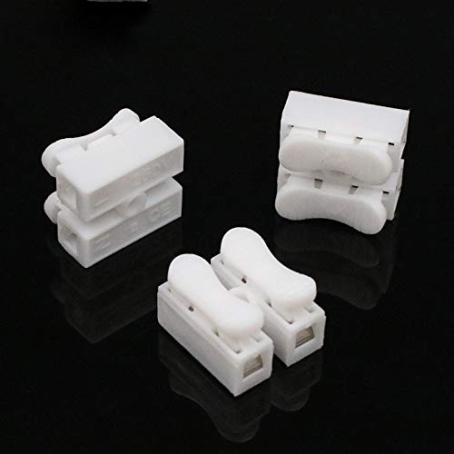 GYQYJPFZM 100pcs CH-2 2p G7 Spring Wire Quick Connector Splice with No Welding No Screws Cable Clamp Terminal 2 Way Easy Fit Led Strip GYQYJPFZM 100pcs CH-2 2p G7 Spring Wire Quick Connector Splice with No Welding No Screws Cable Clamp Terminal 2 Way Easy Fit Led Strip von GYQYJPFZM