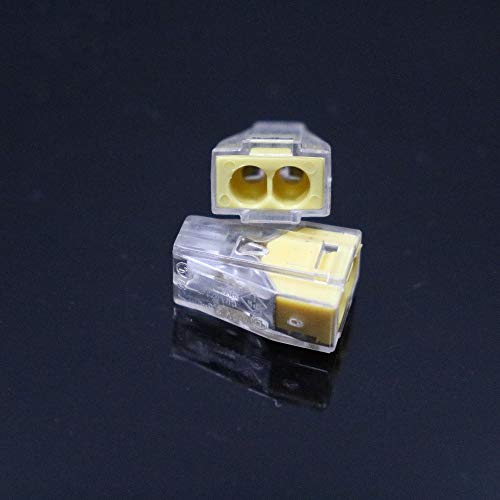 GYQYJPFZM 100pcs PCT-102 PCT102 Type 773-102 Push Wire Wiring Connector for Junction Box 2 pin Conductor terminal Block Wire Connector von GYQYJPFZM