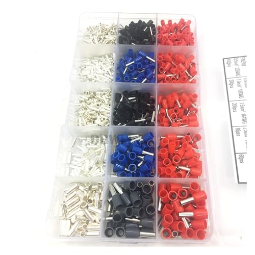 GYQYJPFZM 1530pcs 22~12AWG Bootlace Ferrules kit Uninsulated Butt Connector Set Wire Copper Crimp Connector Cord Pin End Terminal von GYQYJPFZM