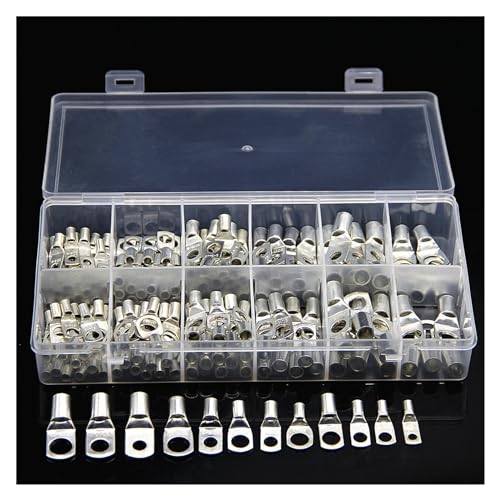 GYQYJPFZM 170PCS SC4-25 Copper Ring Crimp Wire Terminal Soldering Connector Cable Battery Terminal with Box GYQYJPFZM 170PCS SC4-25 Copper Ring Crimp Wire Terminal Soldering Connector Cable Battery Terminal with Box von GYQYJPFZM