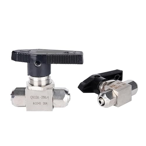 GYQYJPFZM 1PC 304 Stainless Steel Quick Screw Ball Valve 4mm OD Tube Switch Valve von GYQYJPFZM