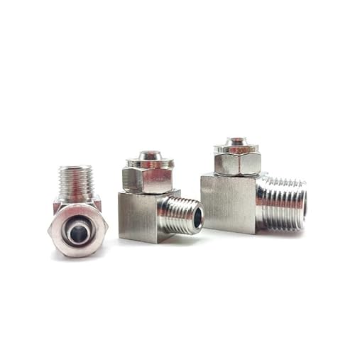 GYQYJPFZM 1pc 304 Stainless Steel Quick Twist Elbow OD 14mm Tube to 1/2'' Male Thread Right Angle Fitting von GYQYJPFZM