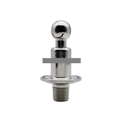 GYQYJPFZM SS304 Stainless Steel CIP Cleaning Rotating Spray Ball 1.5" Tri Clamp x 1/2" NPT External Thread von GYQYJPFZM