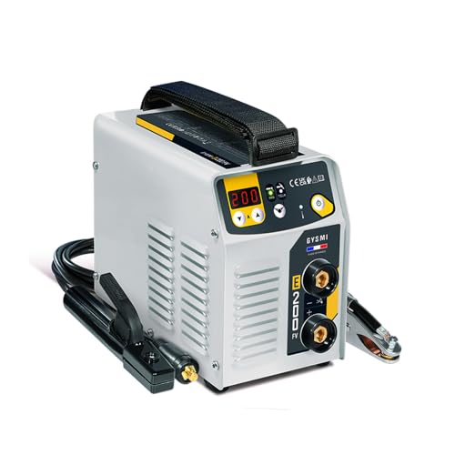 GYS, GYSMI E200FV, Schweißgerät mit überzogener Elektrode, 200 A, einphasig, 110-230 V (MMA), TIG DC Lift, MMA Pulsiert, Digital, Arc Force, Antiticking, Hot Start, mit Koffer, Elektrodenhalter, von GYS