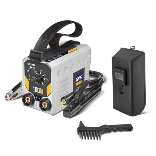GYS, GYSMI 100 A, Schweißgerät mit überzogener Elektrode, 100 A, einphasig, 230 V (MMA), Arc Force, Antiticking, Hot Start, mit Handmaske, Elektrodenhalter, Massekabel, Hammer/Bürste GYS, GYSMI 100 A, Schweißgerät mit überzogener Elektrode, 100 A, einphasig, 230 V (MMA), Arc Force, Antiticking, Hot Start, mit Handmaske, Elektrodenhalter, Massekabel, Hammer/Bürste von GYS