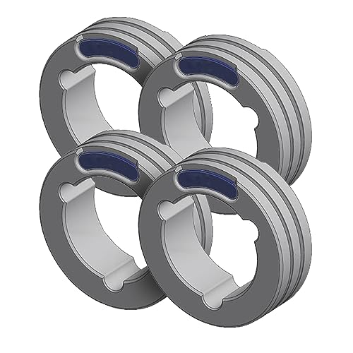 GYS - Set mit 4 Twin-Rollen Typ F - Volldraht Allu Ø0.8/1.0 (Blau/Rot) - 061897 von GYS