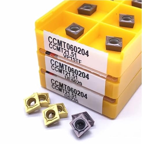 10 stücke CCMT060204 UE6020 VP15TF US735 Hartmetall Interne Drehen Werkzeug CCMT 060204 Drehen Einsatz CCMT060208 Drehmaschine(CCMT060204 US735) von GYSABVC