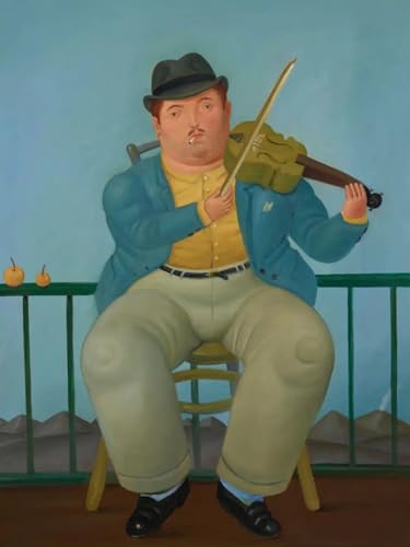 GYTRI CGFHJ Fernando Botero Poster Fernando Botero Drucke und Wandkunst《Geiger spielt》Bild Fernando Botero Leinwand Gemälde für Wohnkultur 50x70cm ungerahmt GYTRI CGFHJ Fernando Botero Poster Fernando Botero Drucke und Wandkunst《Geiger spielt》Bild Fernando Botero Leinwand Gemälde für Wohnkultur 50x70cm ungerahmt von GYTRI CGFHJ