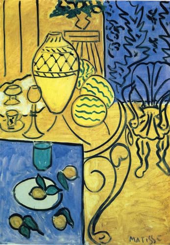 GYTRI CGFHJ Henri Matisse Interieur in Gelb Blau Poster Abstrakte Wandkunst Matisse Leinwand Gemälde Stillleben Drucke Für Wohnkultur Bild 50x70cm Ungerahmt GYTRI CGFHJ Henri Matisse Interieur in Gelb Blau Poster Abstrakte Wandkunst Matisse Leinwand Gemälde Stillleben Drucke Für Wohnkultur Bild 50x70cm Ungerahmt von GYTRI CGFHJ