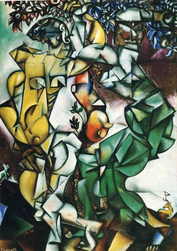 GYTRI CGFHJ Marc Chagall Adam und Eva Poster Abstrakte Wandkunst Marc Chagall Leinwand Malerei Menschen Porträtdrucke Für Wohnkultur Bild 50x70cm ungerahmt von GYTRI CGFHJ