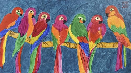 GYTRI CGFHJ Walasse Ting Poster Walasse Ting Drucke Abstrakte Wandkunst《Sieben Papageien》Vögel Bild Walasse Ting Leinwand Gemälde Für Wohnkultur 100x50cm ungerahmt GYTRI CGFHJ Walasse Ting Poster Walasse Ting Drucke Abstrakte Wandkunst《Sieben Papageien》Vögel Bild Walasse Ting Leinwand Gemälde Für Wohnkultur 100x50cm ungerahmt von GYTRI CGFHJ