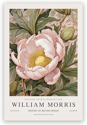 GYTRI CGFHJ William Morris Rosa Pfingstrose Poster Abstrakte Wandkunst Pflanze Blume Leinwand Malerei William Morris Drucke für Home Decor Bild 50x70cm ungerahmt GYTRI CGFHJ William Morris Rosa Pfingstrose Poster Abstrakte Wandkunst Pflanze Blume Leinwand Malerei William Morris Drucke für Home Decor Bild 50x70cm ungerahmt von GYTRI CGFHJ