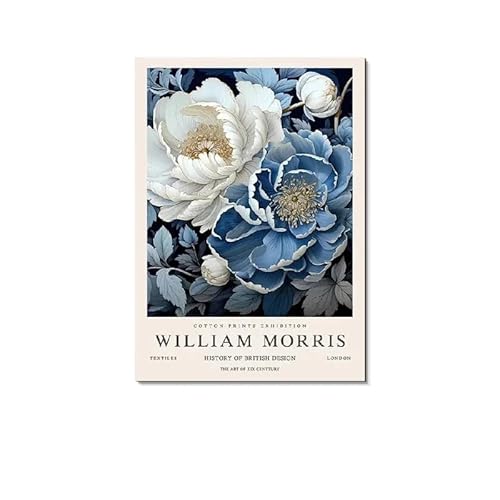 GYTRI CGFHJ William Morris Weiß Blau Pfingstrose Poster Abstrakte Wandkunst William Morris Leinwand Malerei Blume Pflanze Drucke Für Home Decor Bild 50x70cm Ungerahmt GYTRI CGFHJ William Morris Weiß Blau Pfingstrose Poster Abstrakte Wandkunst William Morris Leinwand Malerei Blume Pflanze Drucke Für Home Decor Bild 50x70cm Ungerahmt von GYTRI CGFHJ