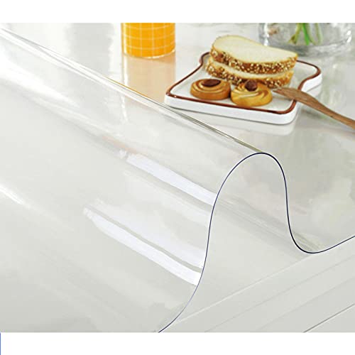 Transparente PVC Tischdecke - Abwischbar Schutztischdecke Tischschutz - Breite & Länge wählbar-FüR Esstisch Couchtisch Und Schreibtisch,Rechteck (Dicke:1.5mm,Größe:30x30cm/11.8x11.8in) von GYUEZX